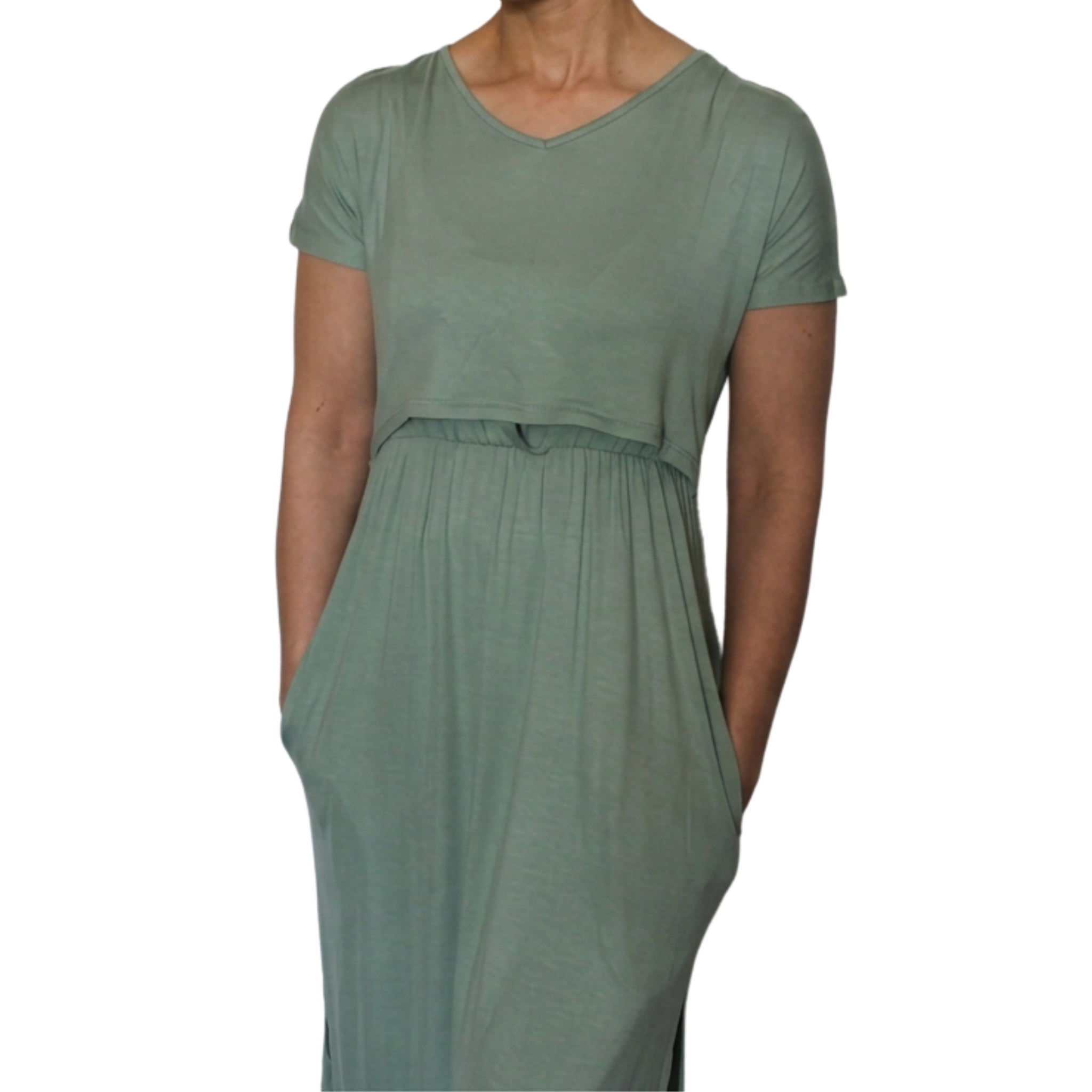 Sage Maxi Nursing Dress