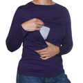 Purple Long Sleeve Nursing T-Shirt