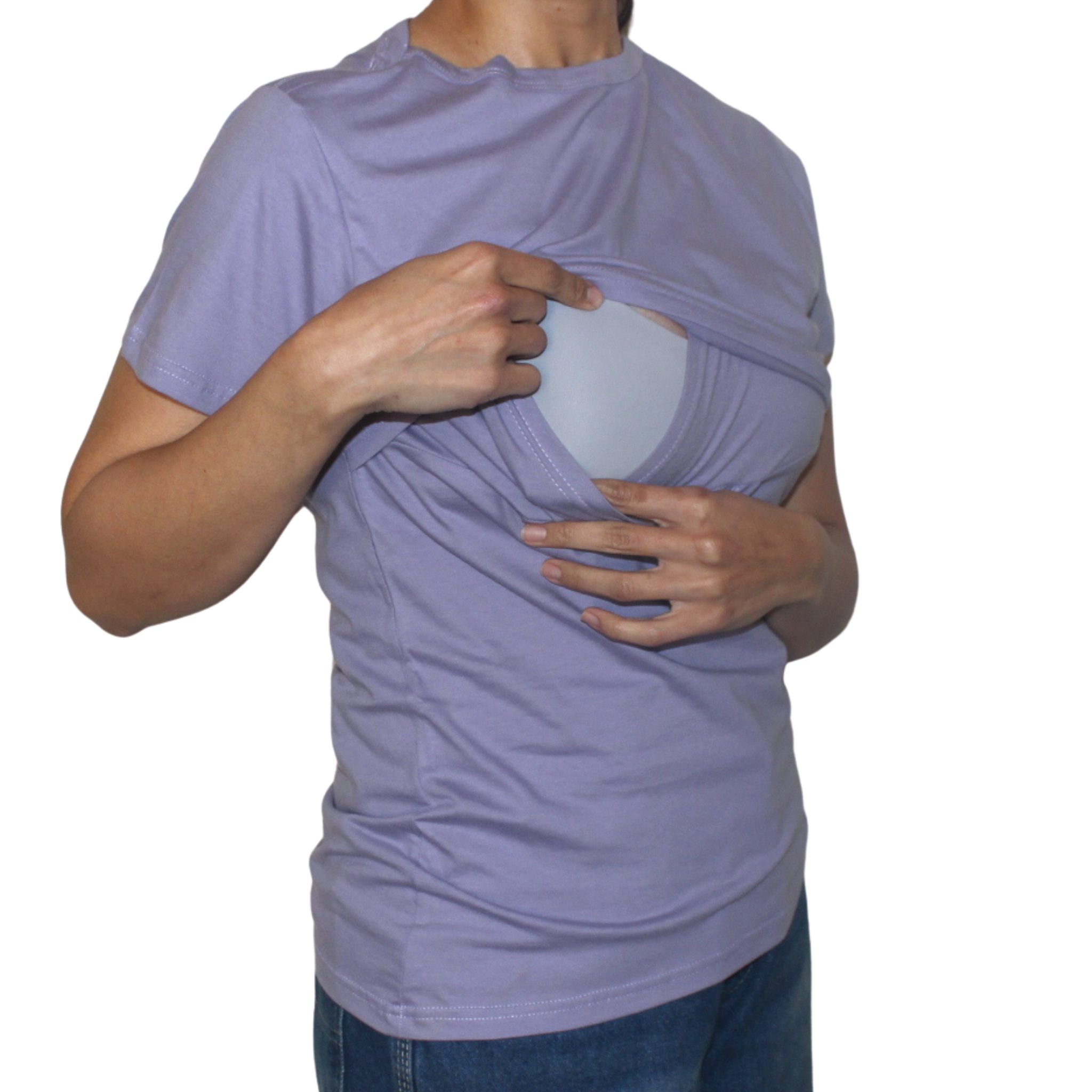Lilac Short Sleeve Nursing T-Shirt