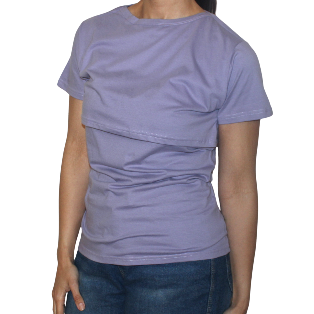 Lilac Short Sleeve Nursing T-Shirt