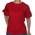 Red Ruffle Nursing T-Shirt