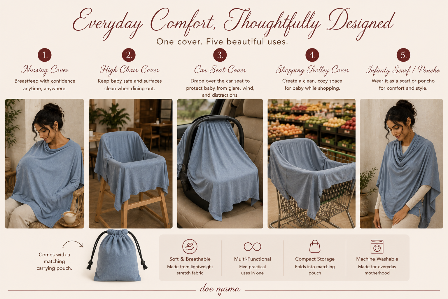 5 in 1 Nursing Cover